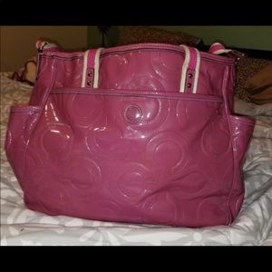 Original coach diaper bag leather